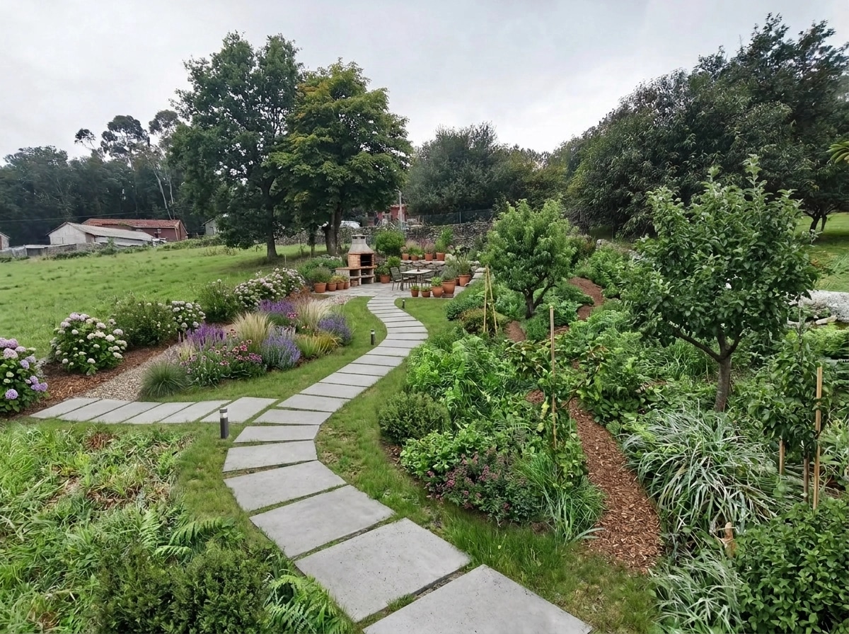 Landscape design in Eco Natural Garden style — Yard by GenRoom AI