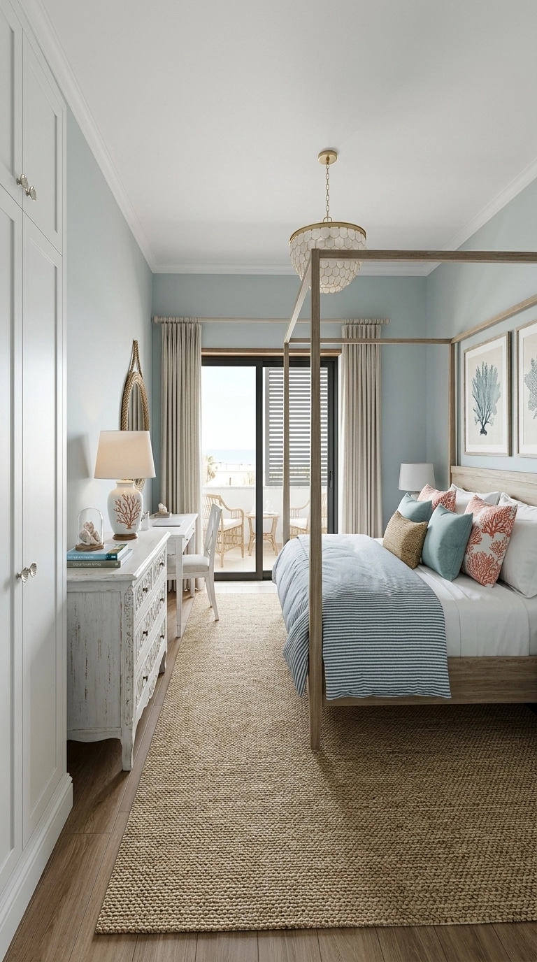 Interior design in Coastal / Hamptons style — Bedroom by GenRoom AI