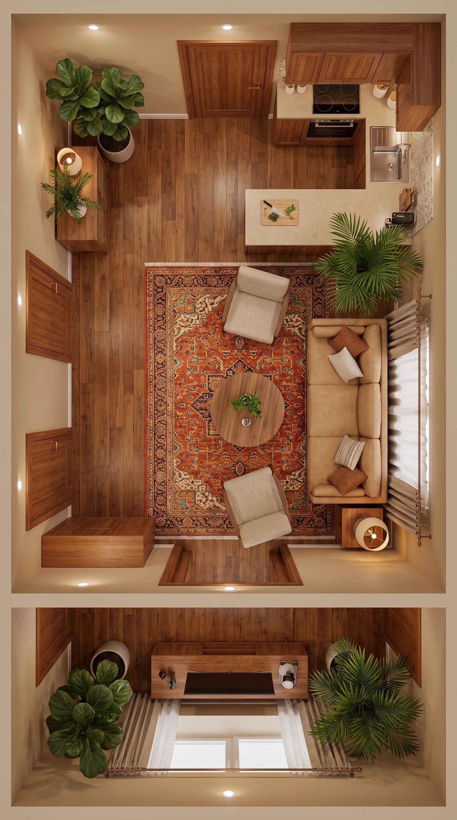 Interior design in Transitional style — Living Room by GenRoom AI