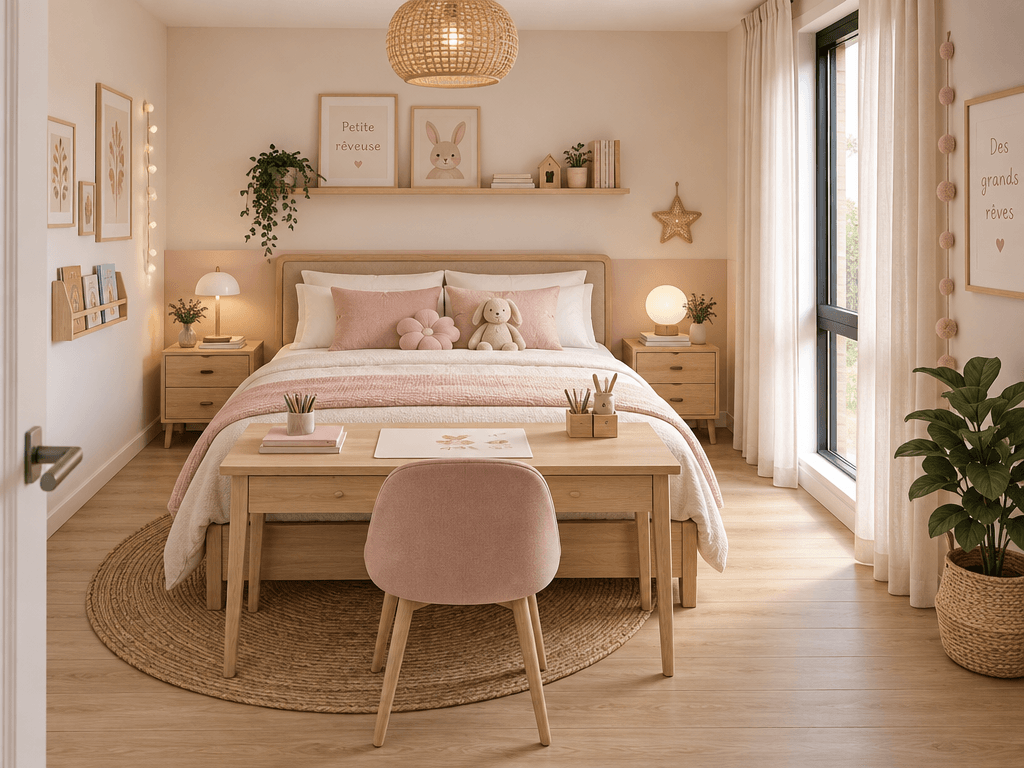 Design interior în stil Scandinavian — Dormitor de GenRoom AI