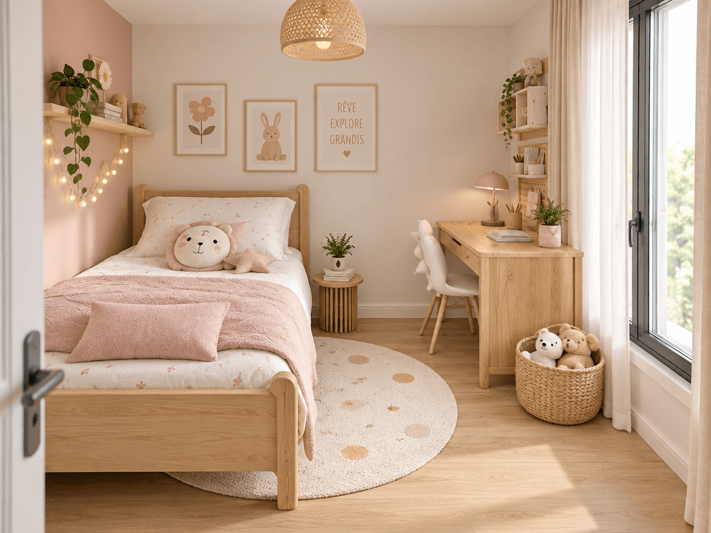 Design interior în stil Scandinavian — Dormitor de GenRoom AI