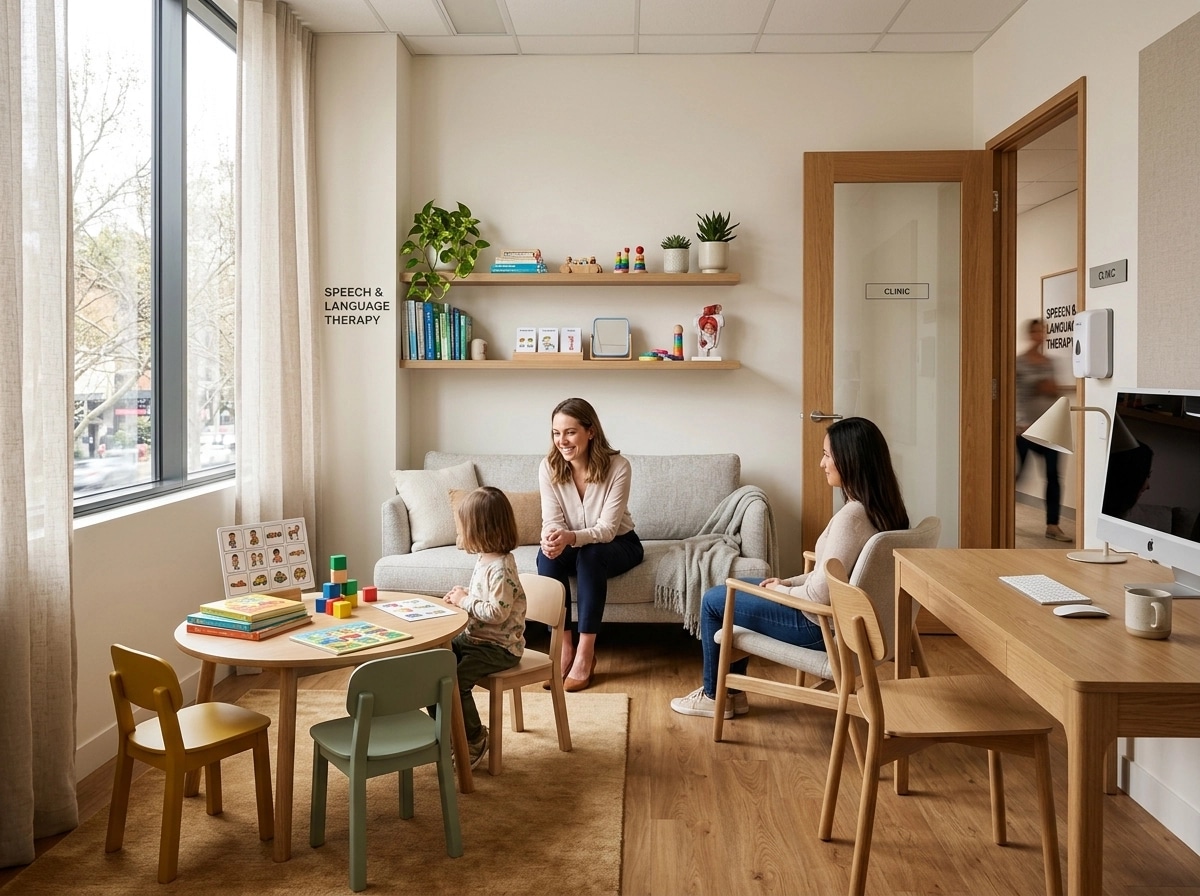 Interior design in Scandinavian style — clinic by GenRoom AI