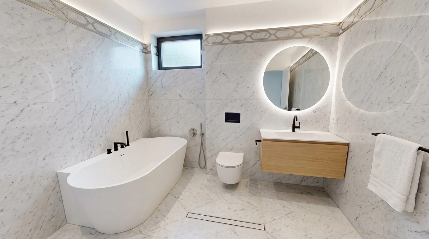 Minimalism Bathroom design — interior photo by GenRoom AI