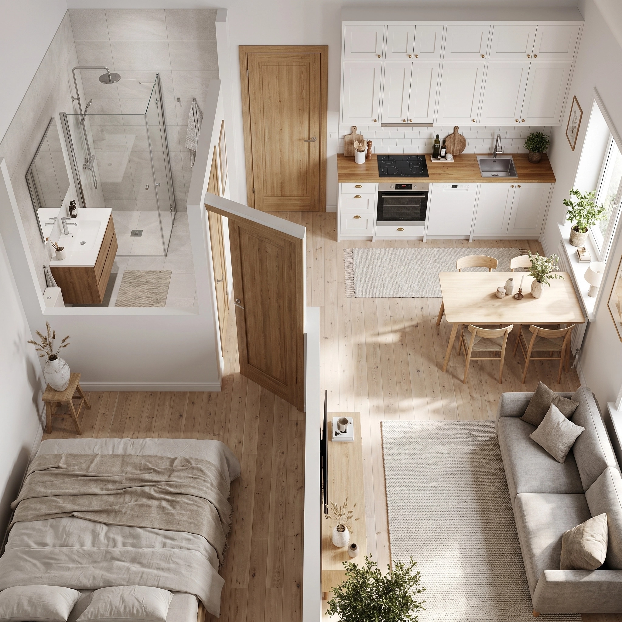 Interior design in Scandinavian style — Living Room by GenRoom AI