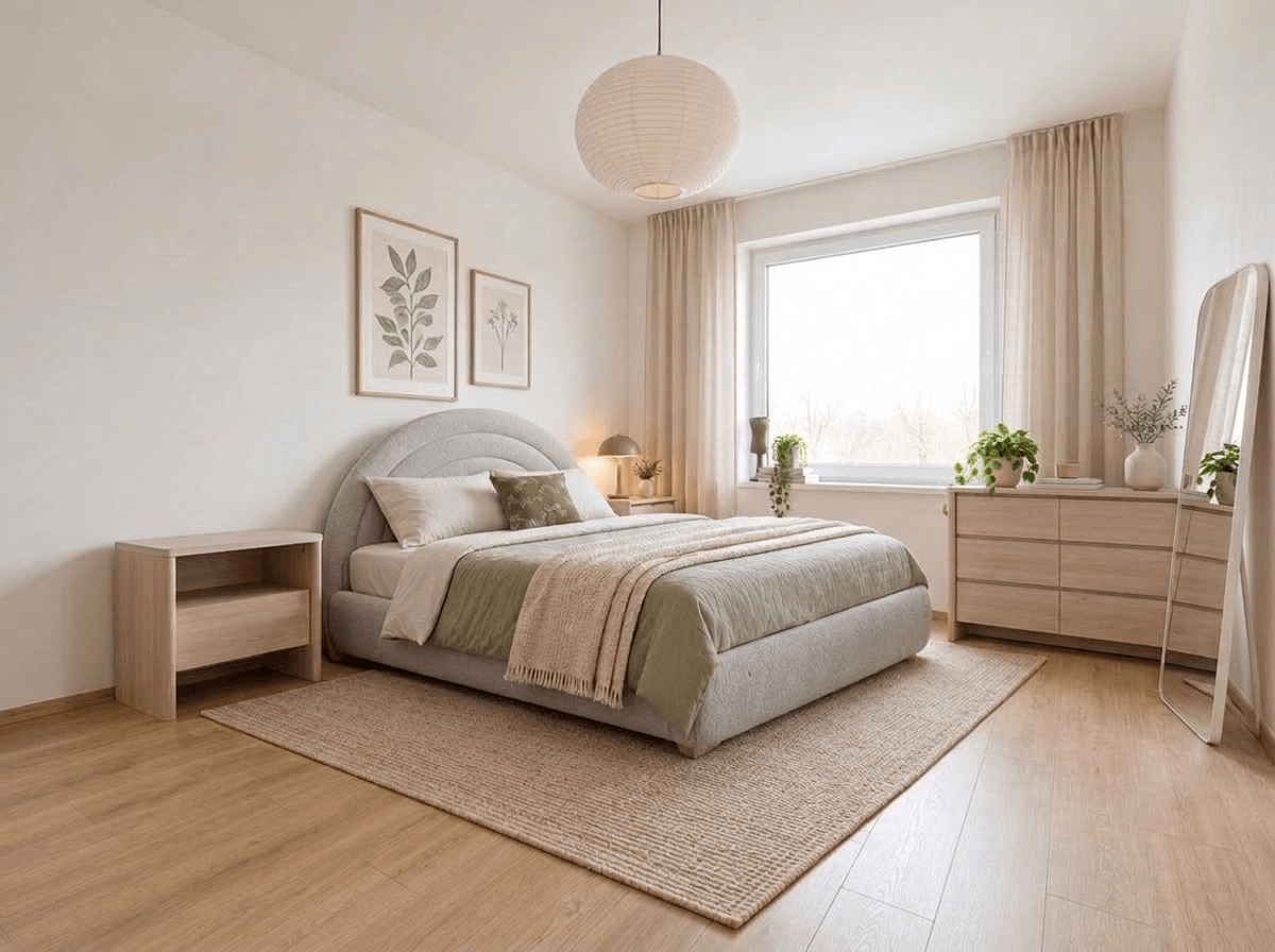 Interior design in Scandinavian style — Bedroom by GenRoom AI