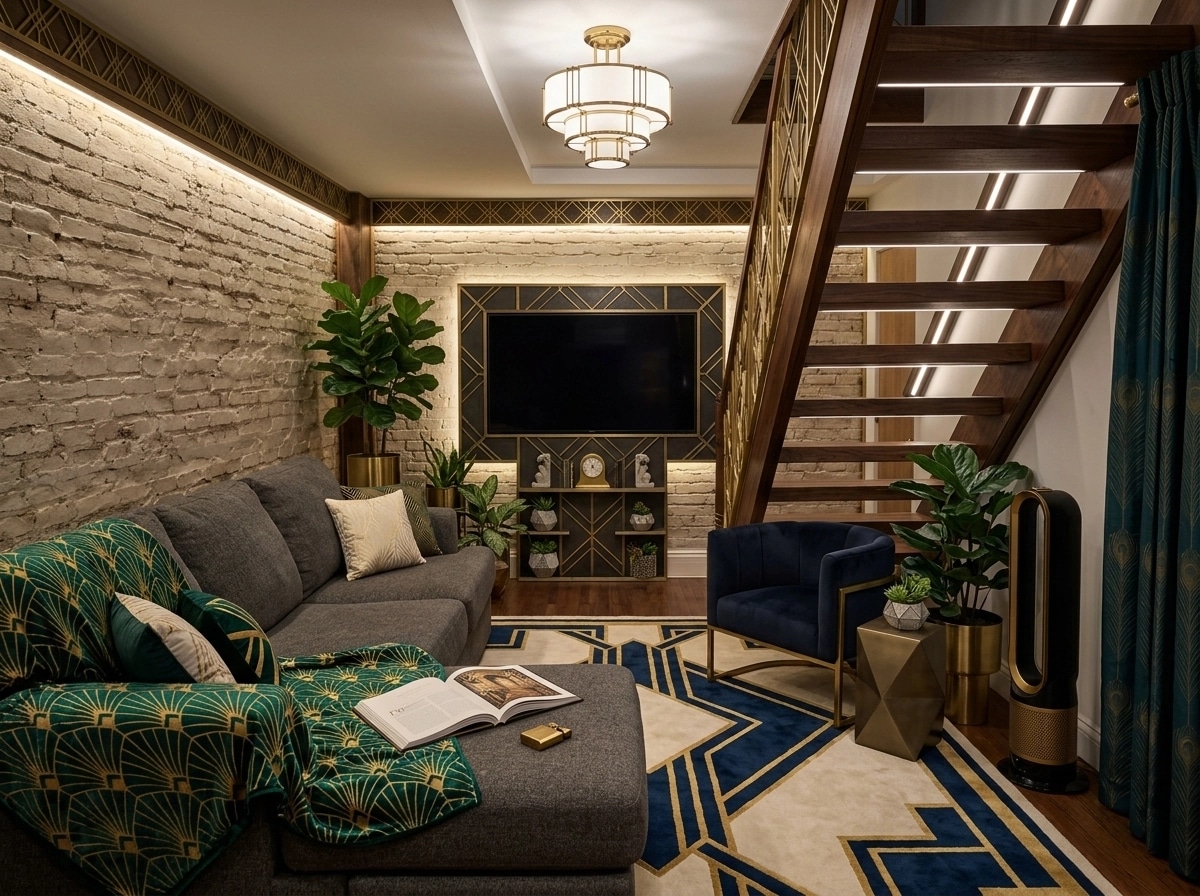 Art Deco Living Room design — interior photo by GenRoom AI