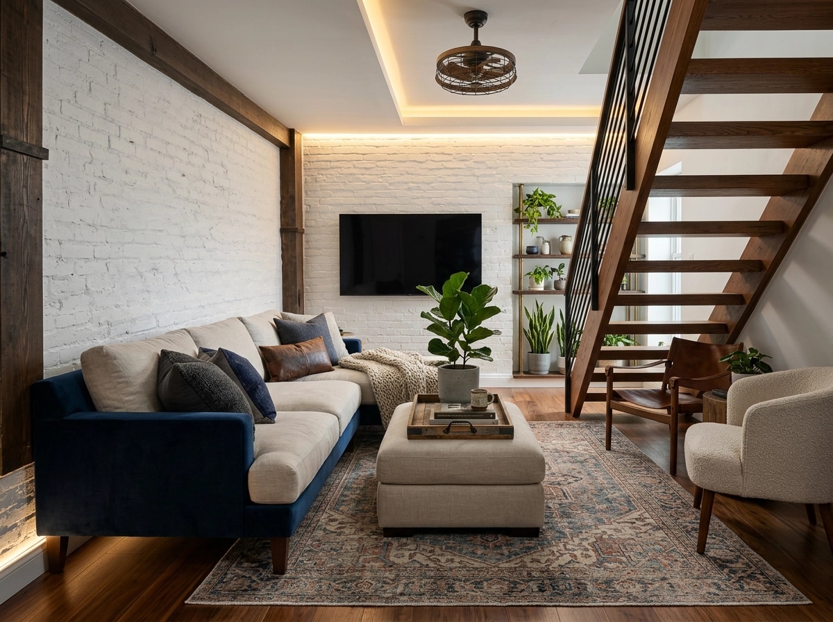 Modern Farmhouse Living Room design — interior photo by GenRoom AI
