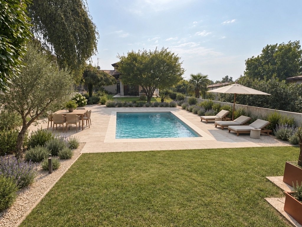 Landscape design in Minimalist Yard style — Yard by GenRoom AI