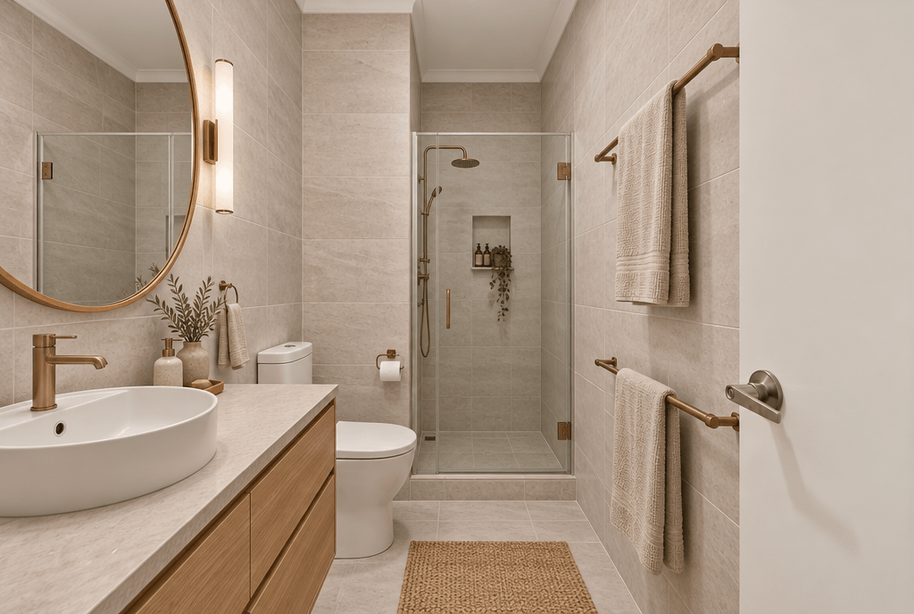 Interior design in Japandi style — Bathroom by GenRoom AI