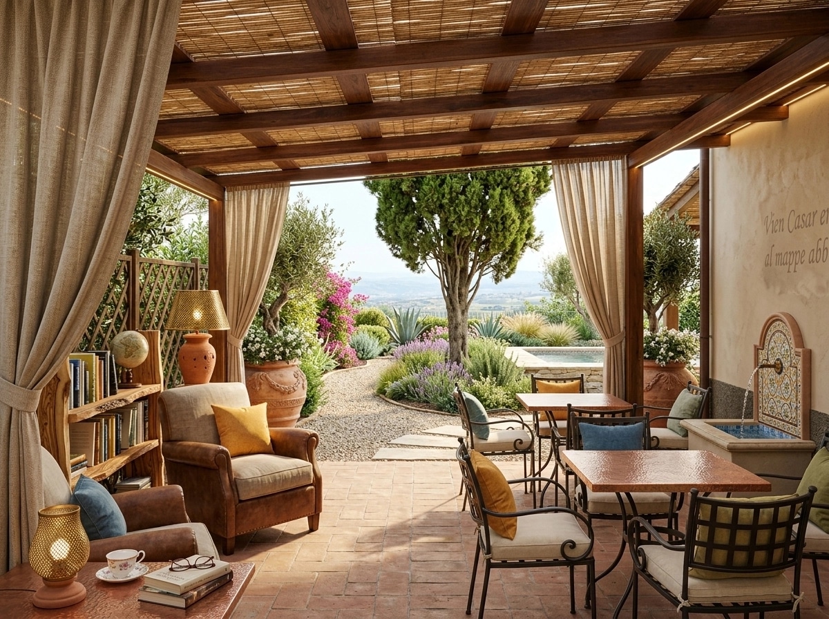 Landscape design in Mediterranean Yard style — Yard by GenRoom AI