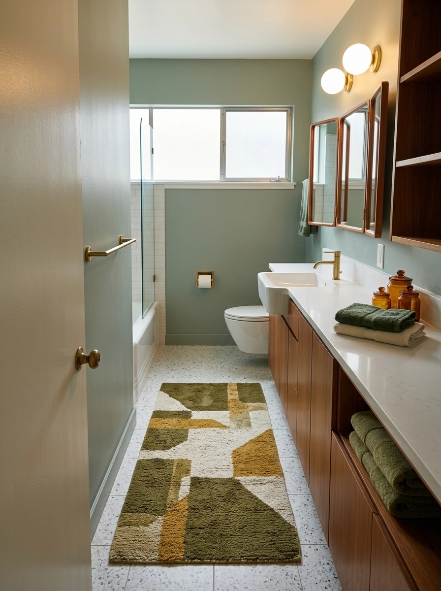 Interior design in Mid-Century Modern style — Bathroom by GenRoom AI