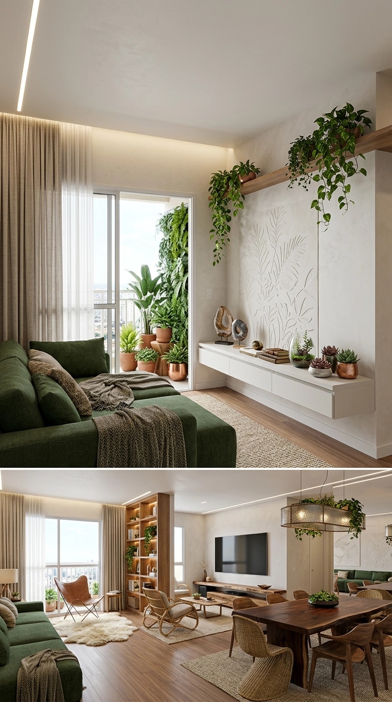 Interior design in Biophilic style — Living Room by GenRoom AI