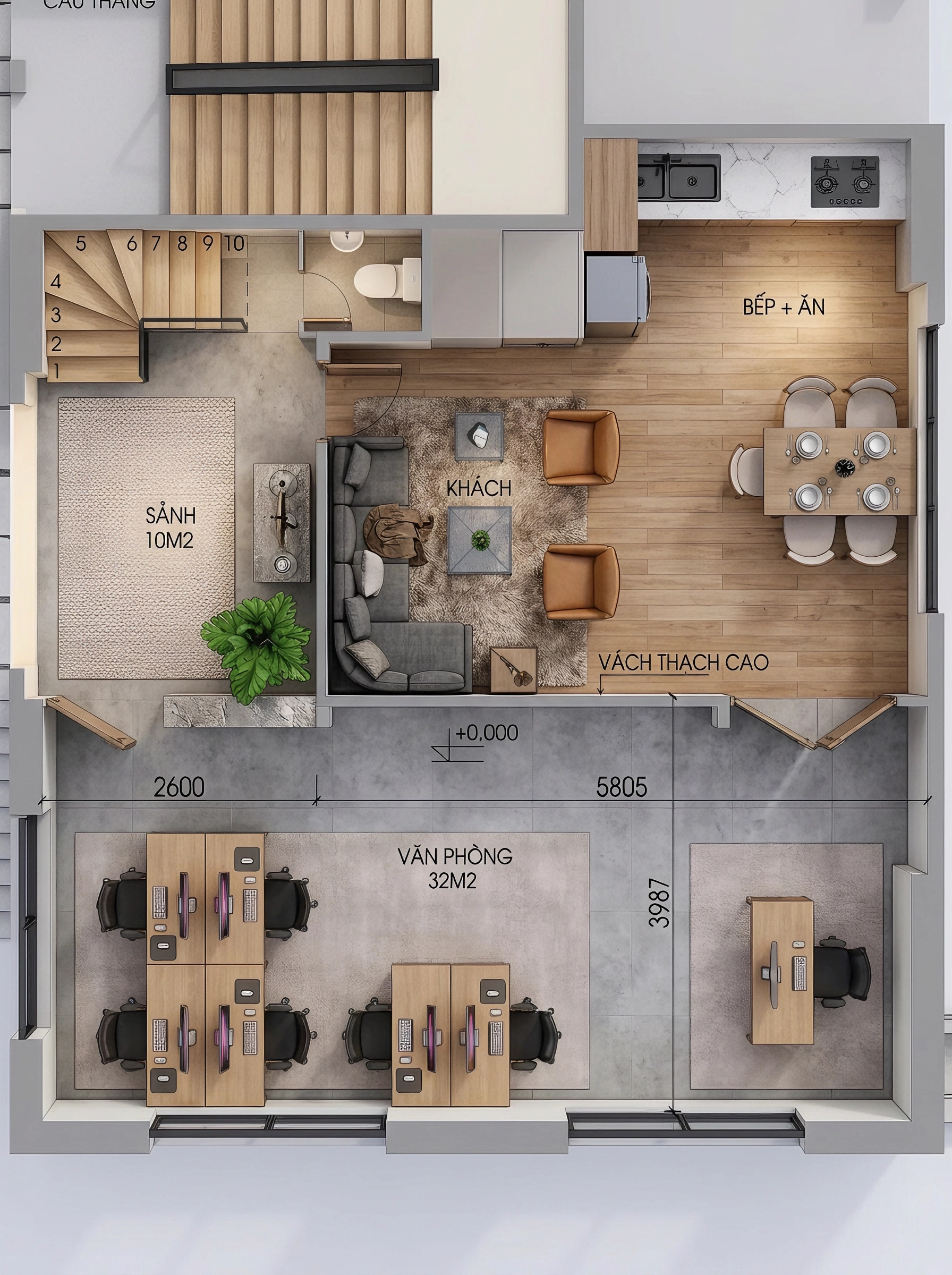 Interior design in Contemporary style — Living Room by GenRoom AI