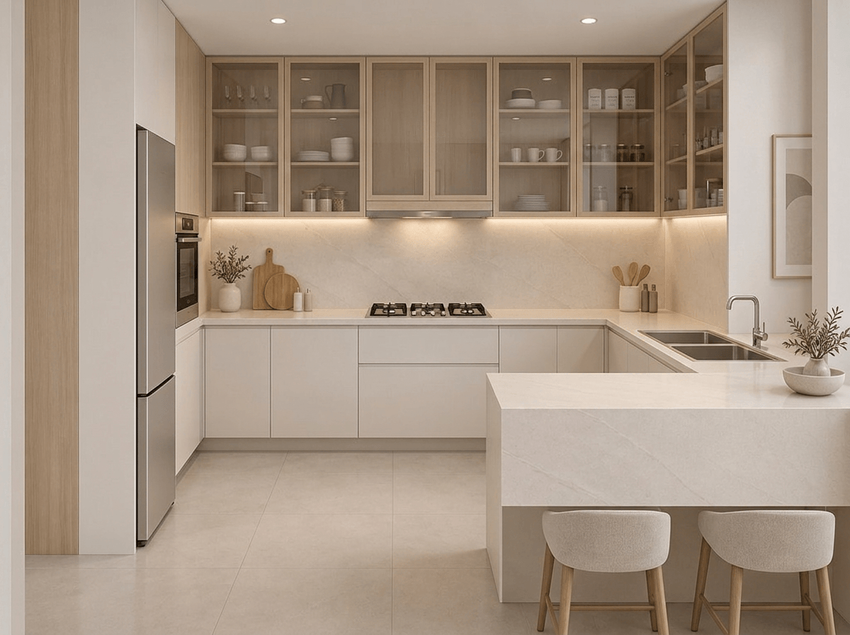 Minimalism Kitchen design — interior photo by GenRoom AI