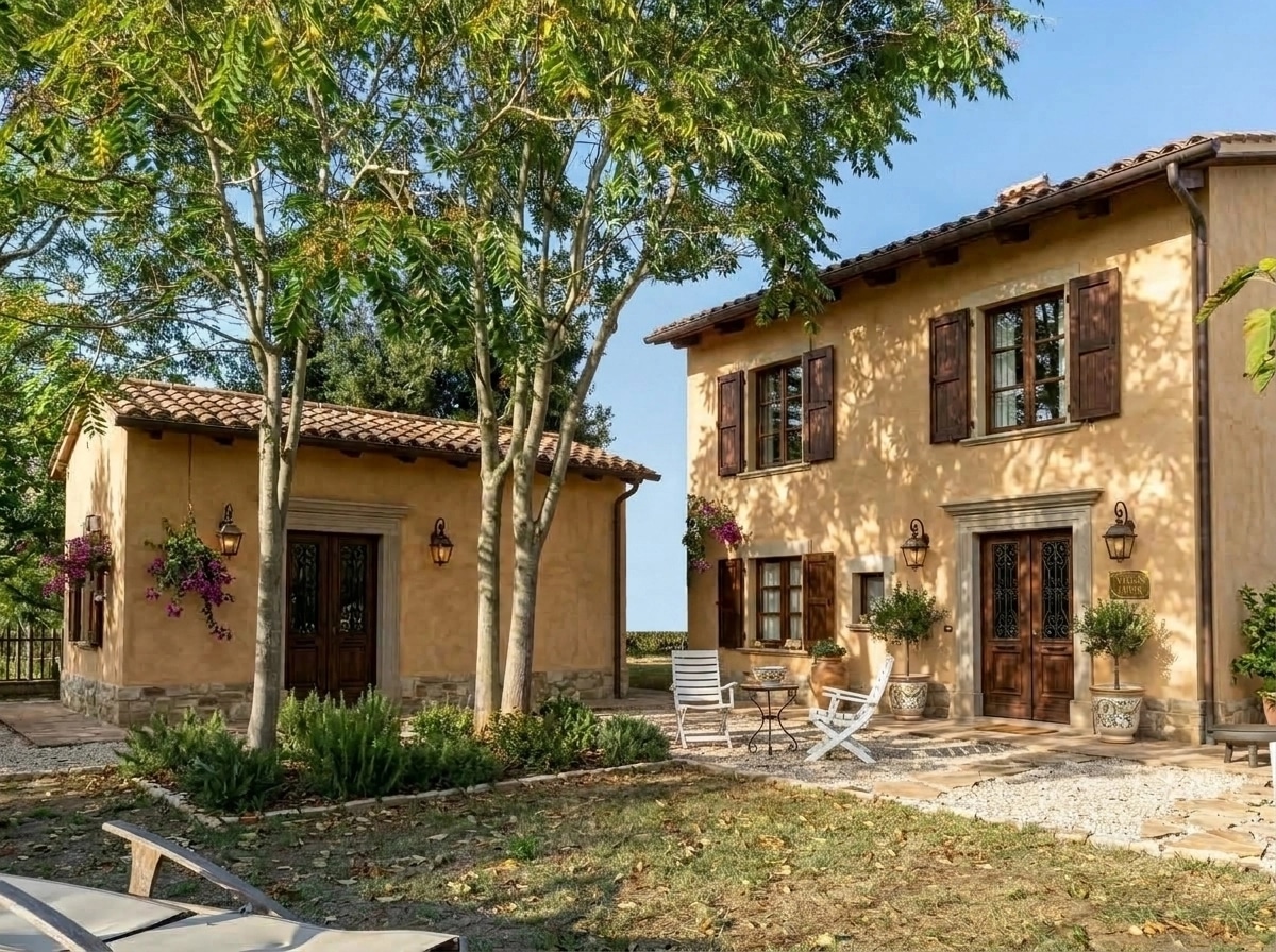 Facade design in Mediterranean Facade style — photo by GenRoom AI