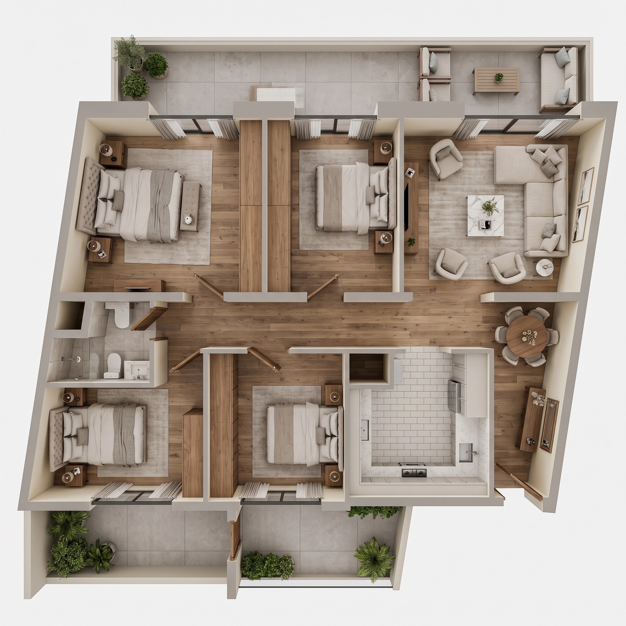 Interior design in Transitional style — Living Room by GenRoom AI