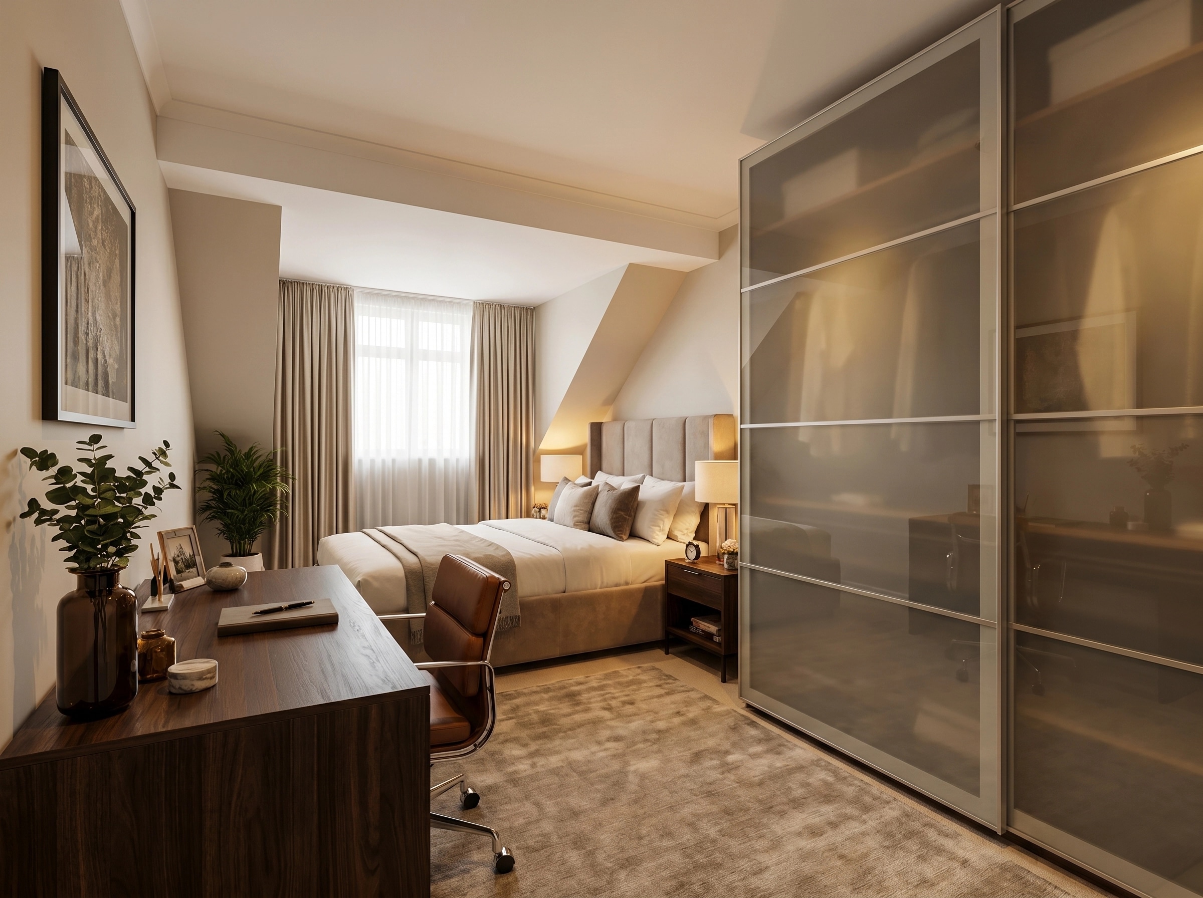Modern Farmhouse Bedroom design — interior photo by GenRoom AI