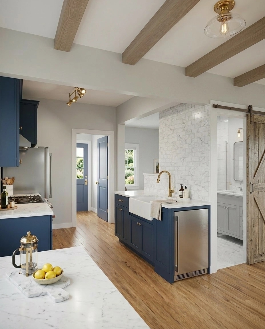 Interior design in Coastal / Hamptons style — Kitchen by GenRoom AI
