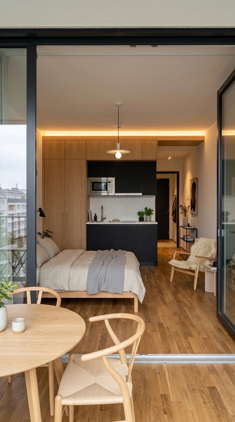 Interior design in Scandinavian style — studio by GenRoom AI