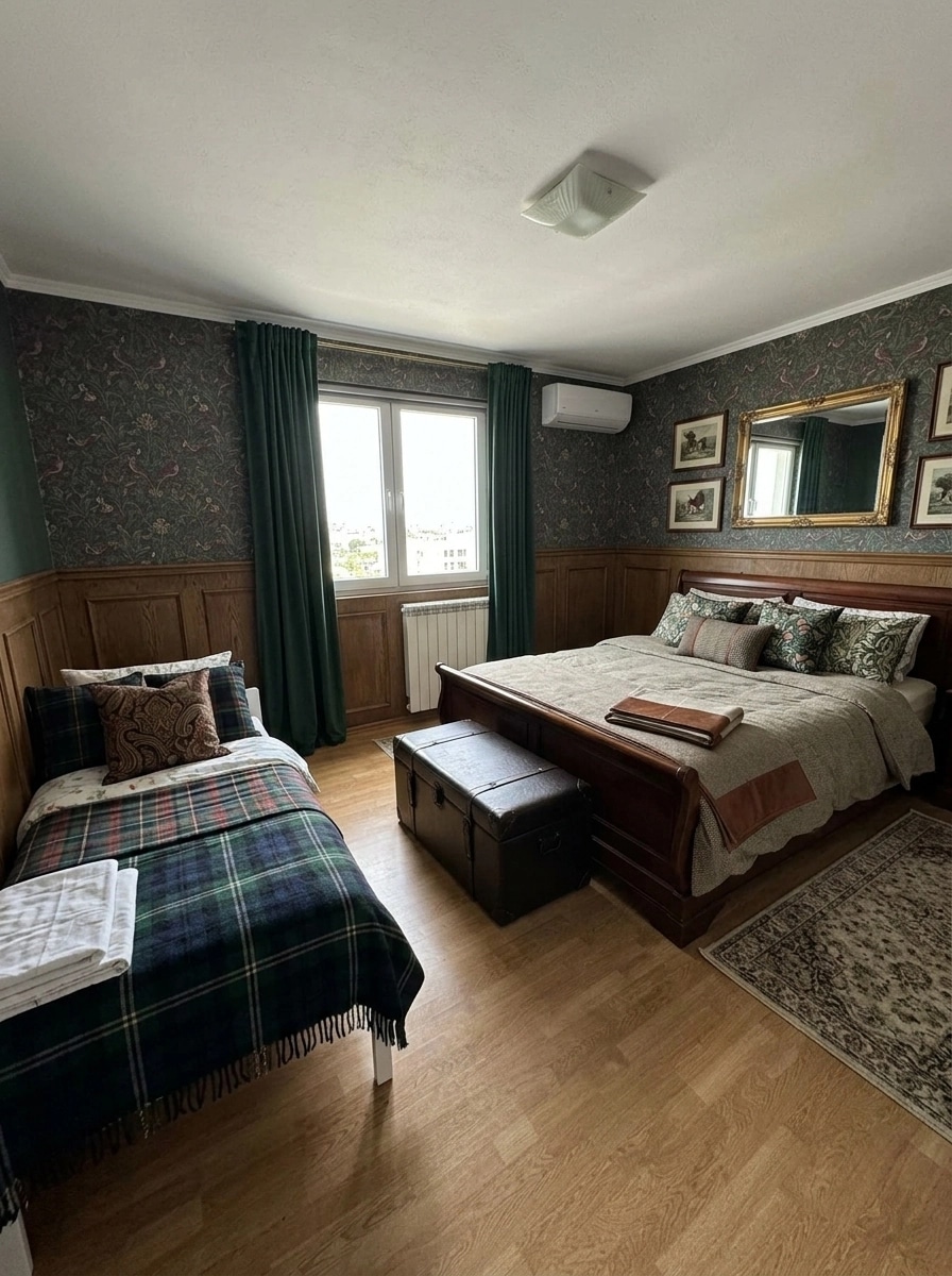 British Bedroom design — interior photo by GenRoom AI