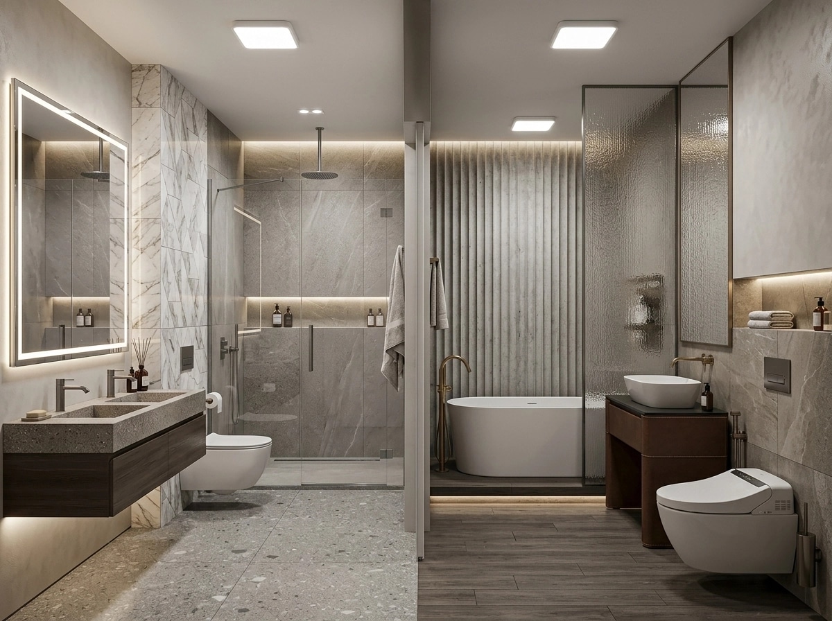 Contemporary Bathroom design — interior photo by GenRoom AI