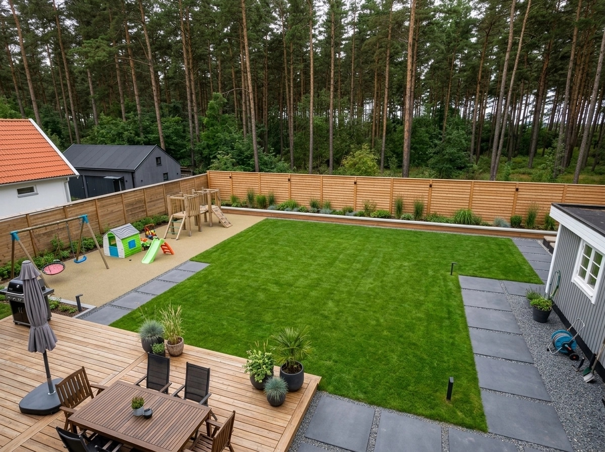 Diseño paisajístico en estilo Minimalist Yard — Jardín por GenRoom AI