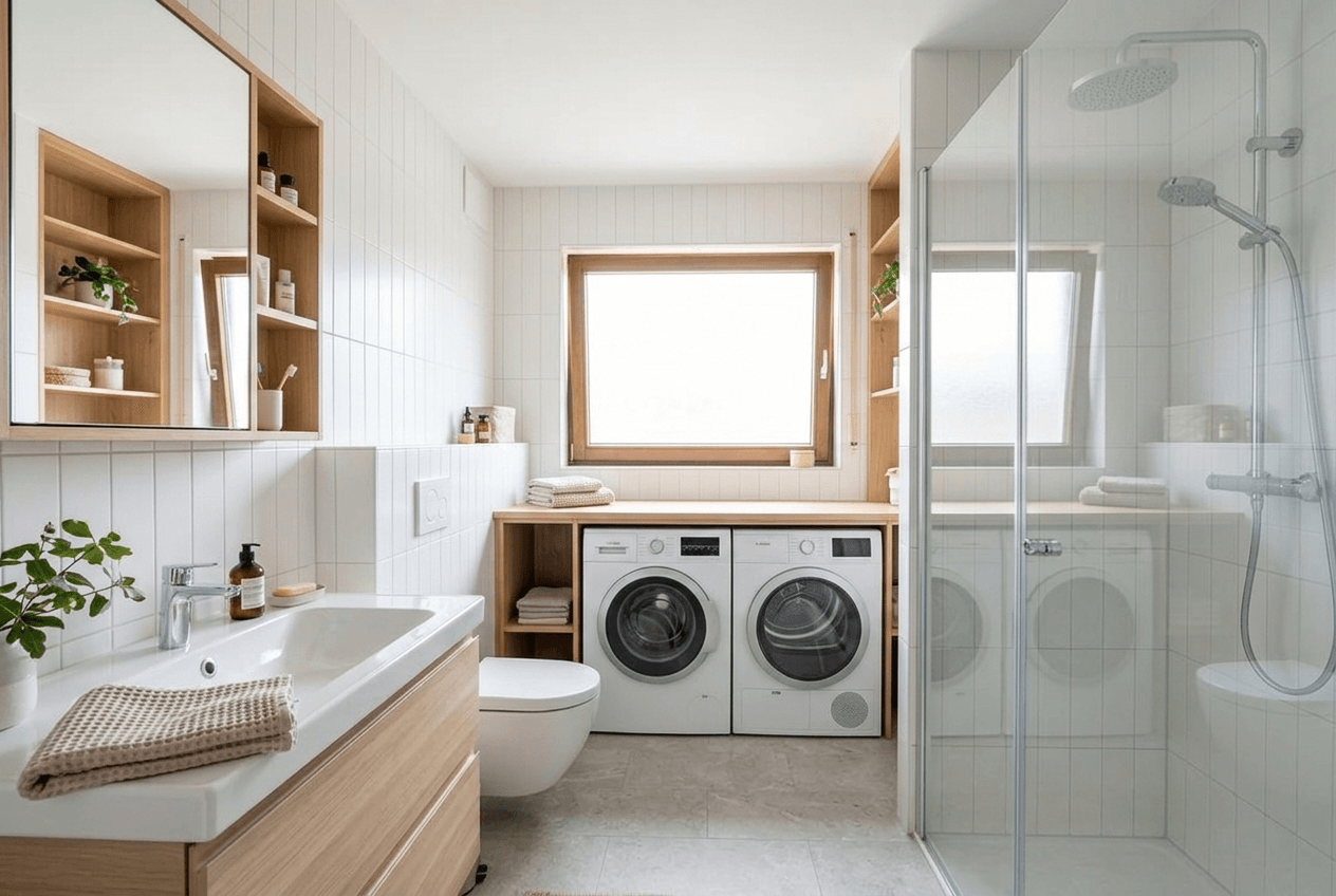 Interior design in Scandinavian style — Bathroom by GenRoom AI