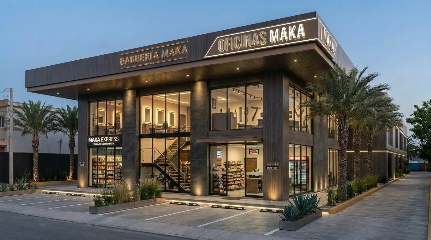 Facade design in Blacktec Facade style — Facade by GenRoom AI