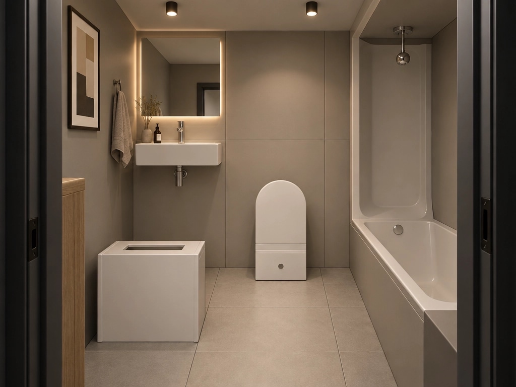 Interior design in Contemporary style — Bathroom by GenRoom AI