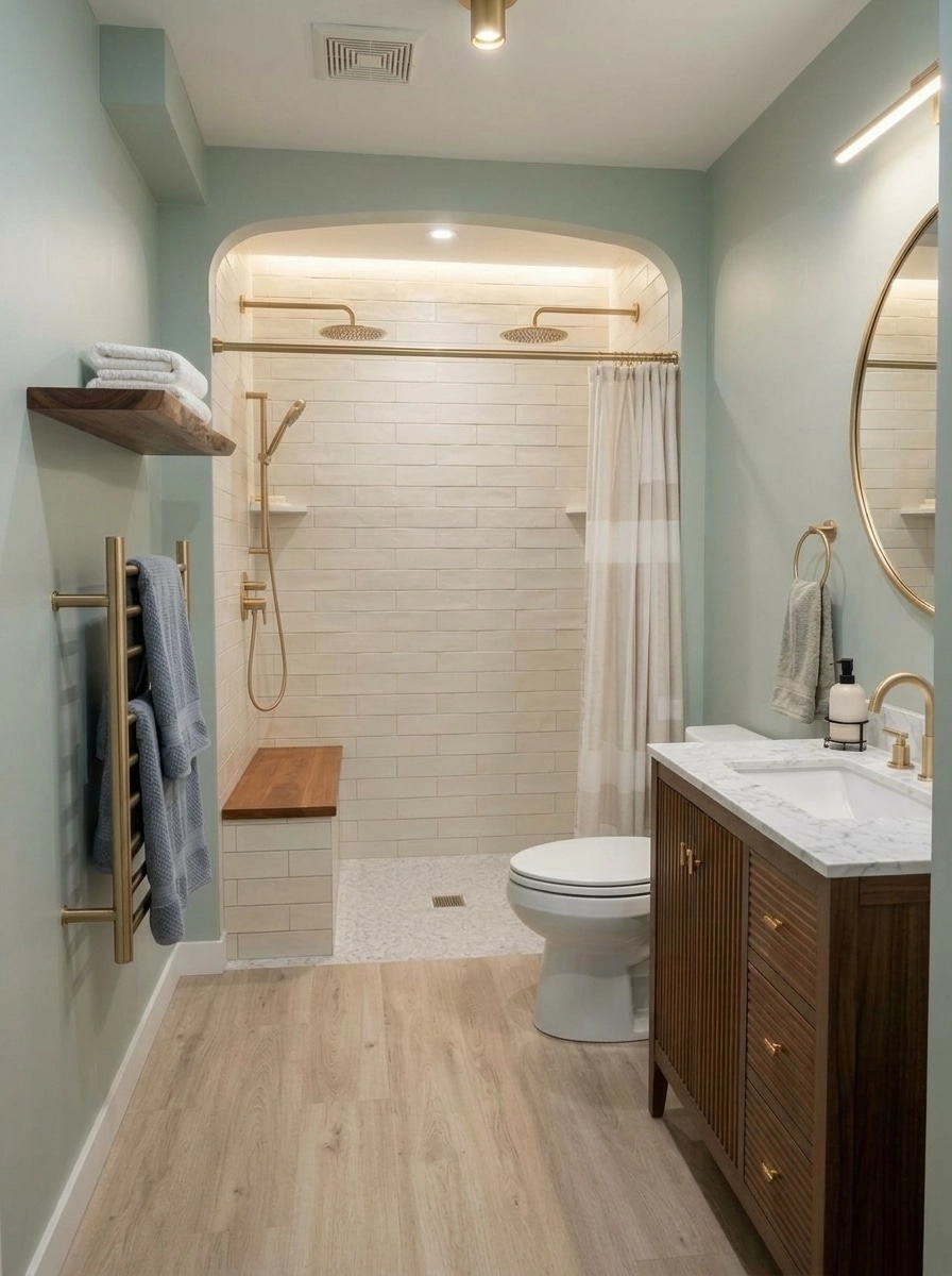 Scandinavian Bathroom design — interior photo by GenRoom AI