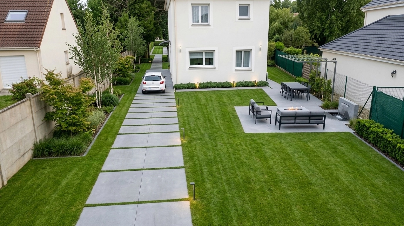 Landscape design in Minimalist Yard style — Yard by GenRoom AI