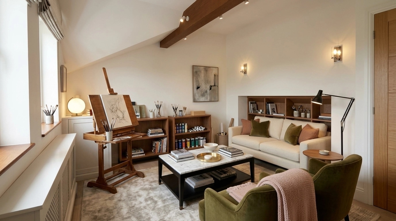 Interior design in Transitional style — Living Room by GenRoom AI