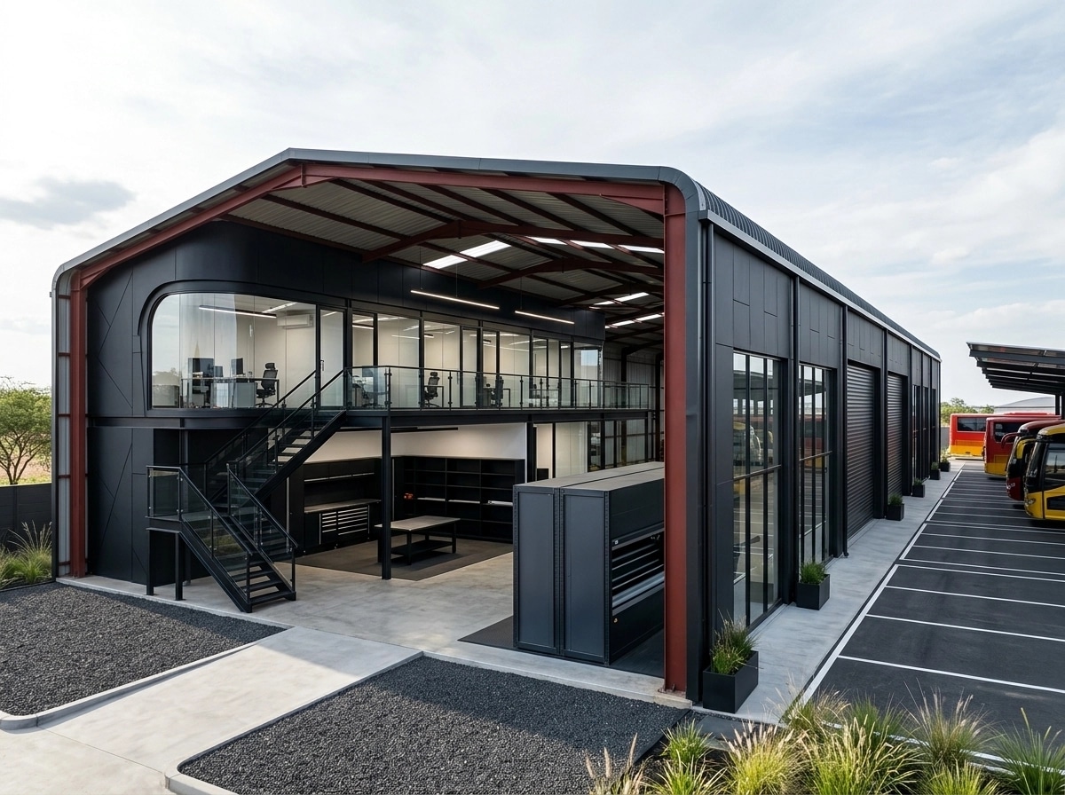 Facade design in Blacktec Facade style — Facade by GenRoom AI