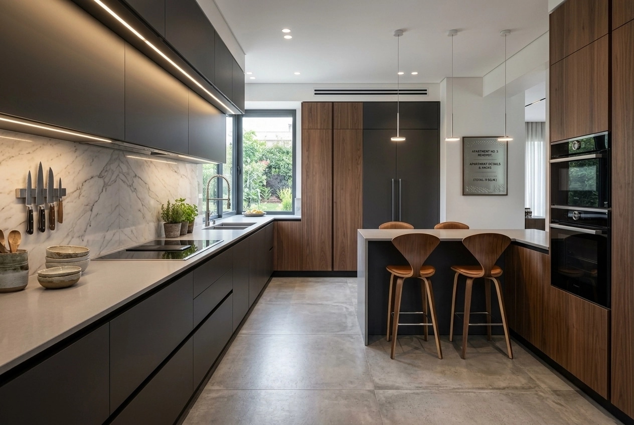 Interior design in Contemporary style — Kitchen by GenRoom AI