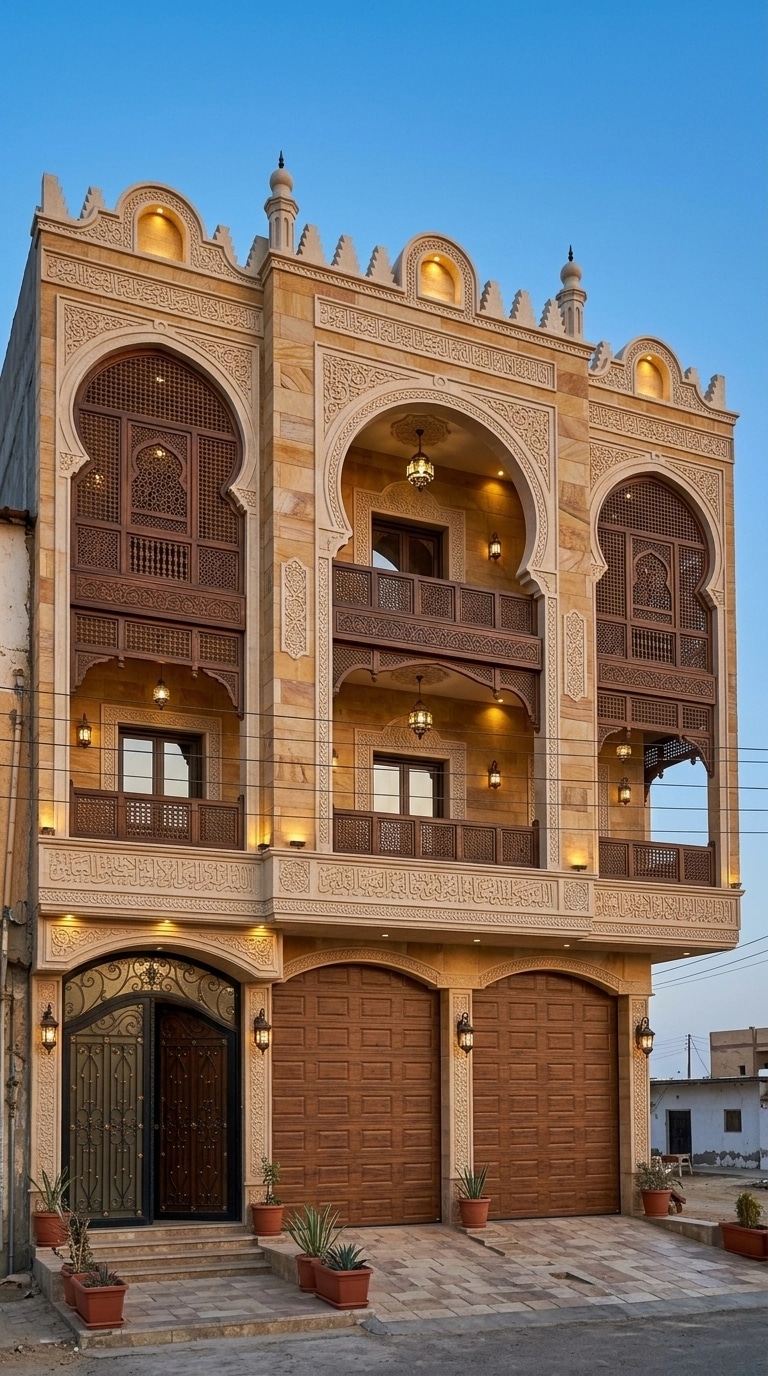 Arabian Facade Facade design — facade photo by GenRoom AI