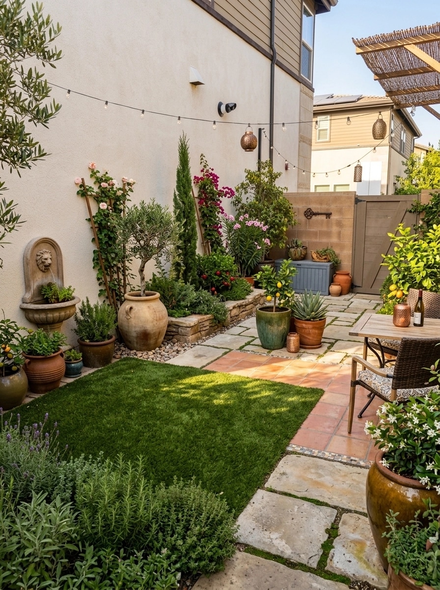 Landscape design in Mediterranean Yard style — Yard by GenRoom AI