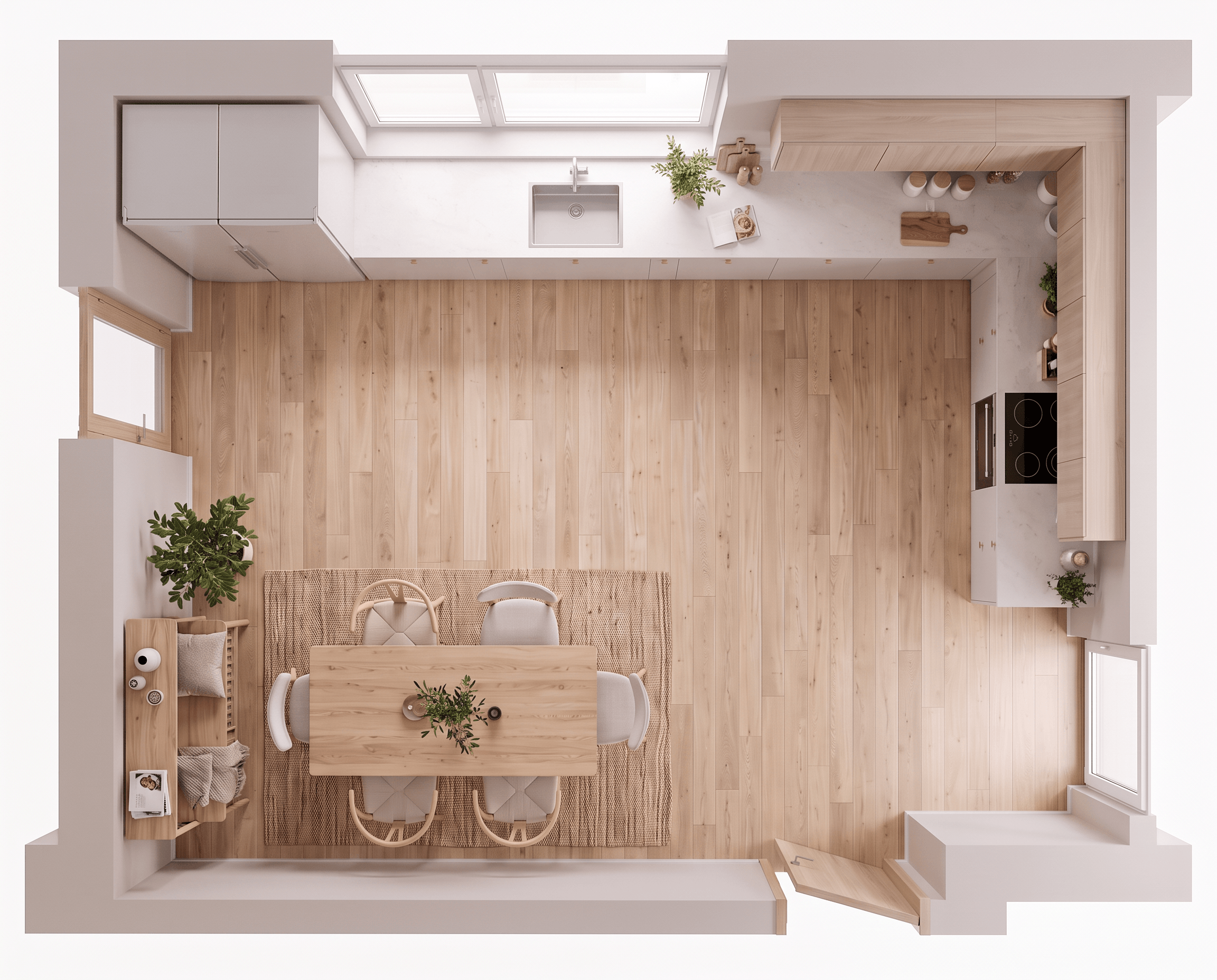 Interior design in Scandinavian style — Living Room by GenRoom AI