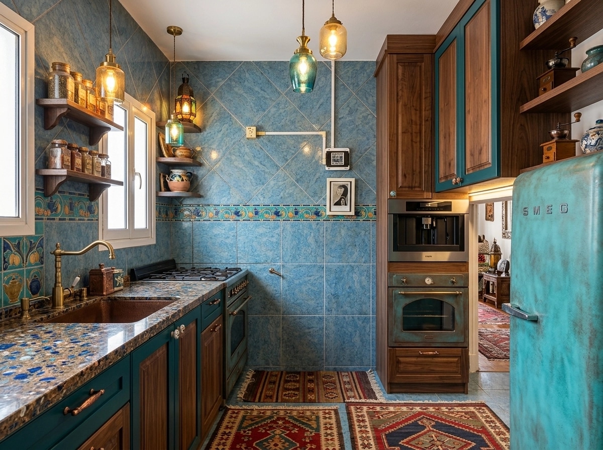 Kitchen interior in Eclectic style — photo by GenRoom AI