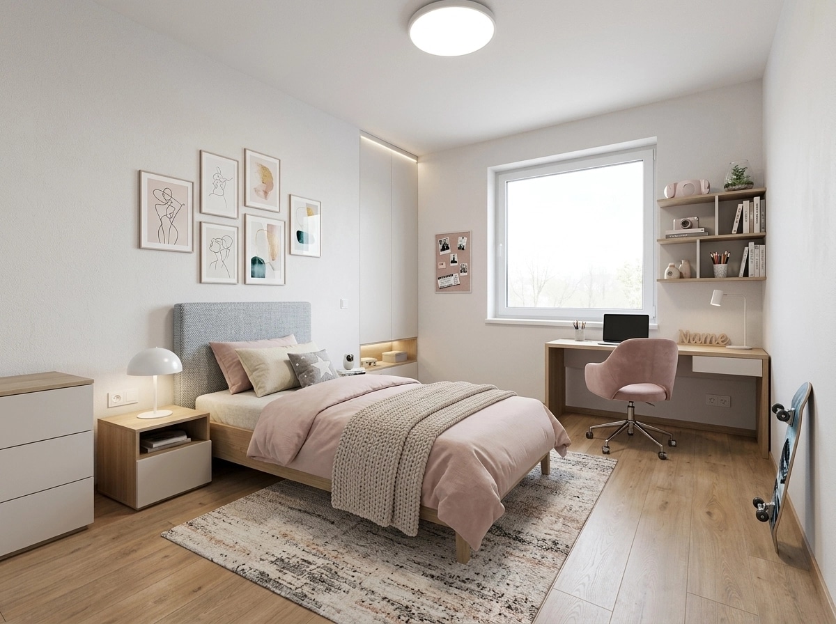 Contemporary Bedroom design — interior photo by GenRoom AI