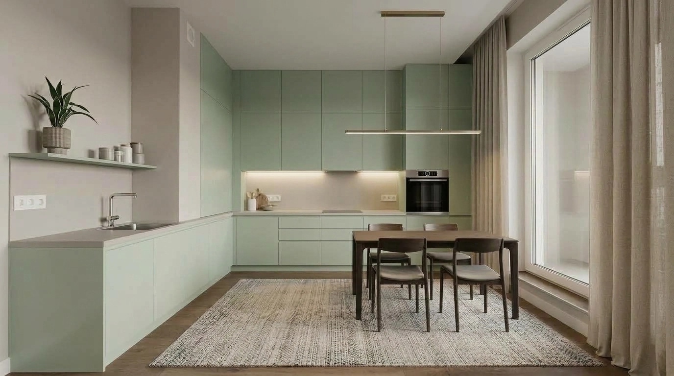 Minimalism Kitchen design — interior photo by GenRoom AI