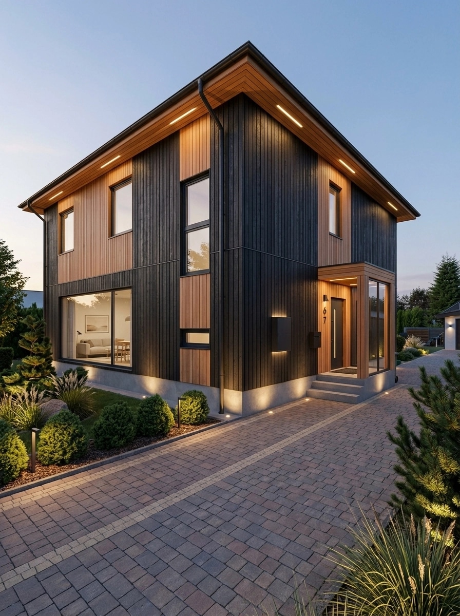 Facade design in Scandinavian Facade style — photo by GenRoom AI