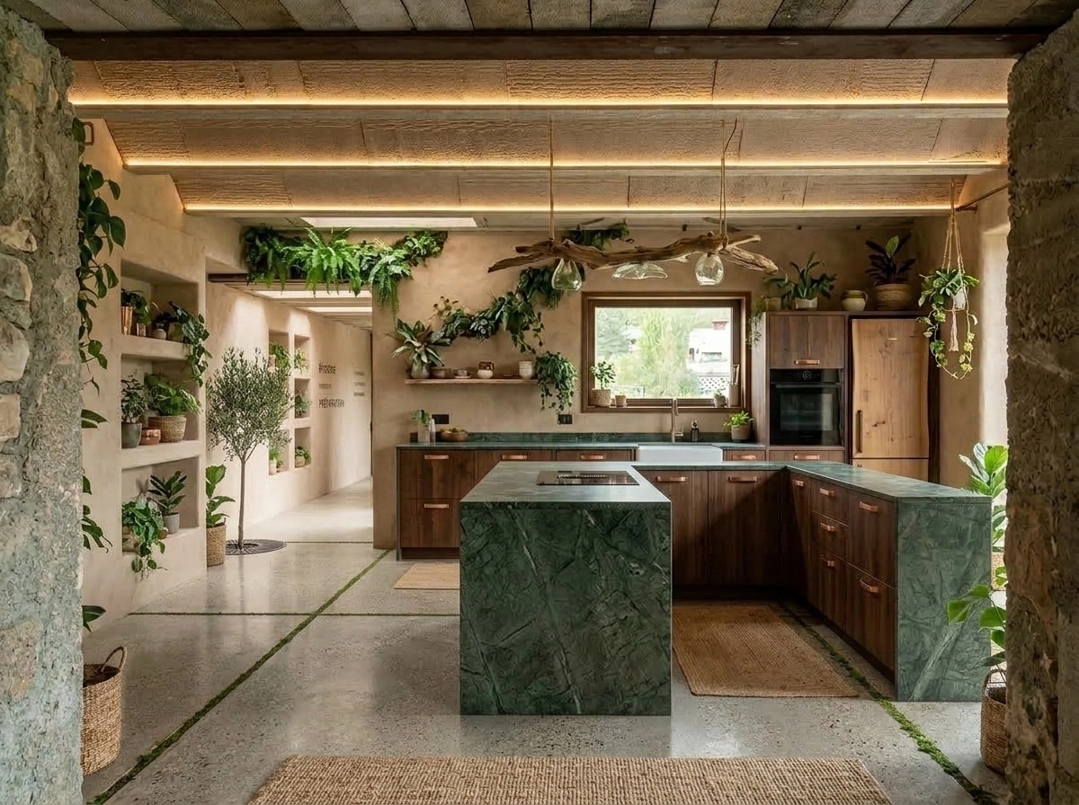 Interior design in Biophilic style — Kitchen by GenRoom AI