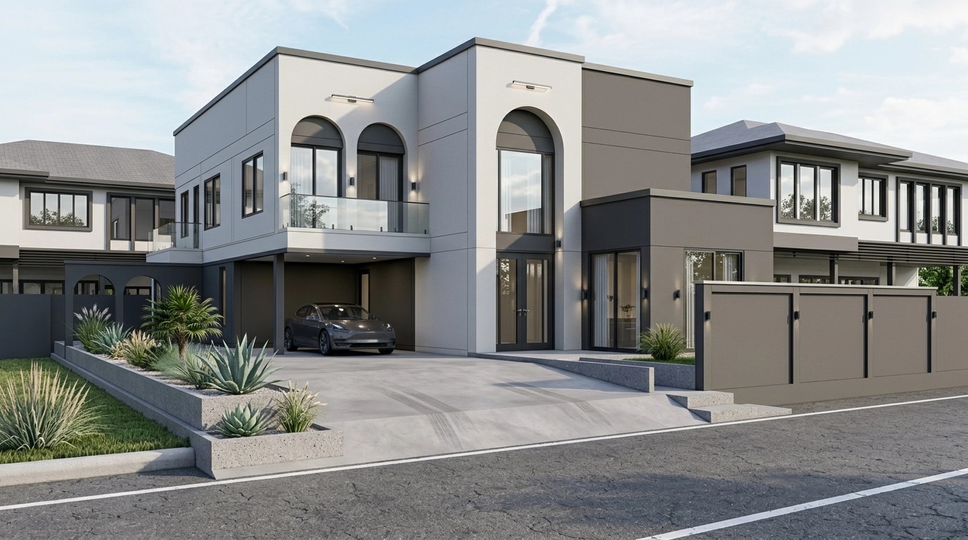 Gevelontwerp in Contemporary Facade-stijl — Gevel door GenRoom AI