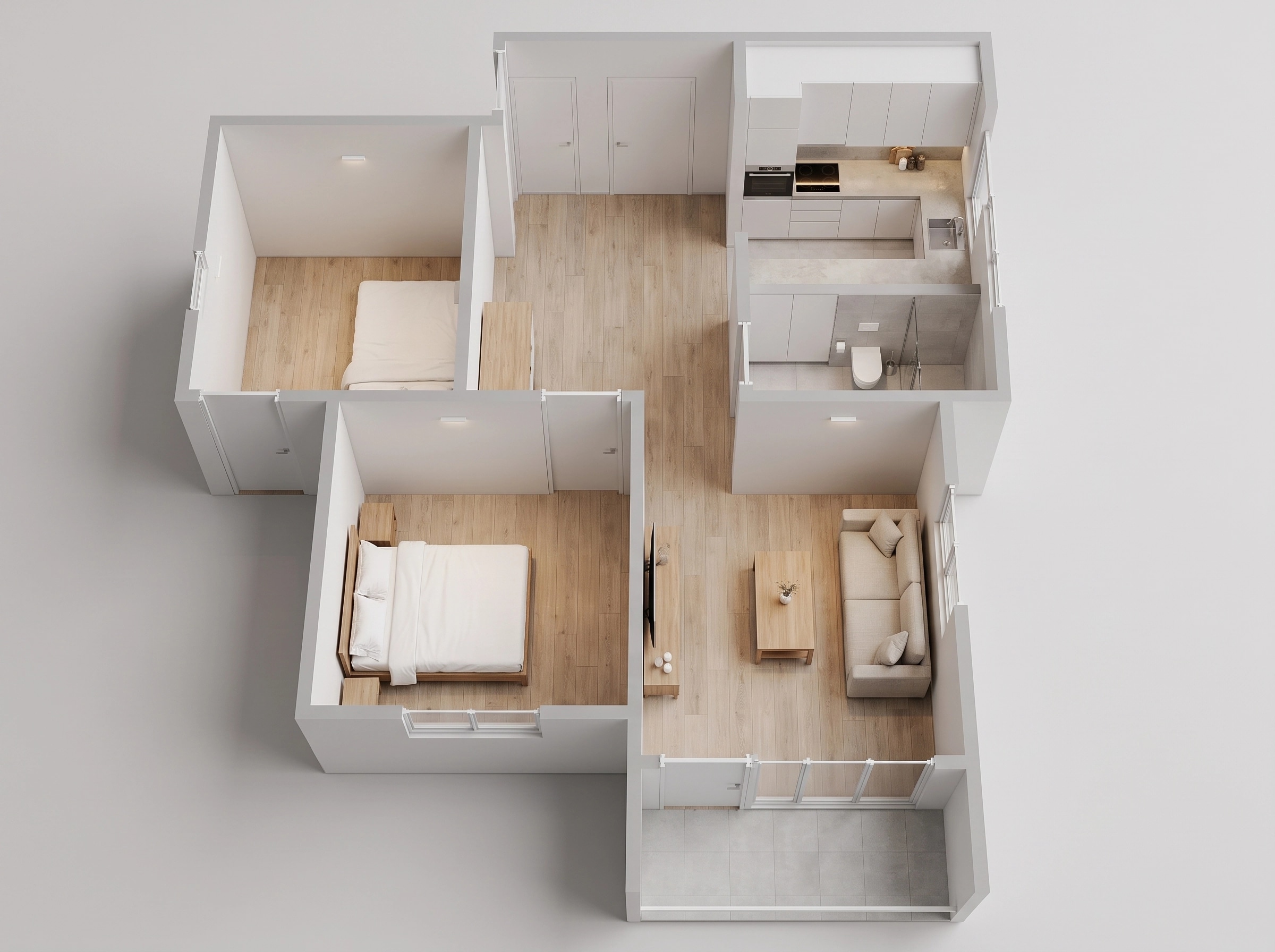 Interior design in Minimalism style — Living Room by GenRoom AI