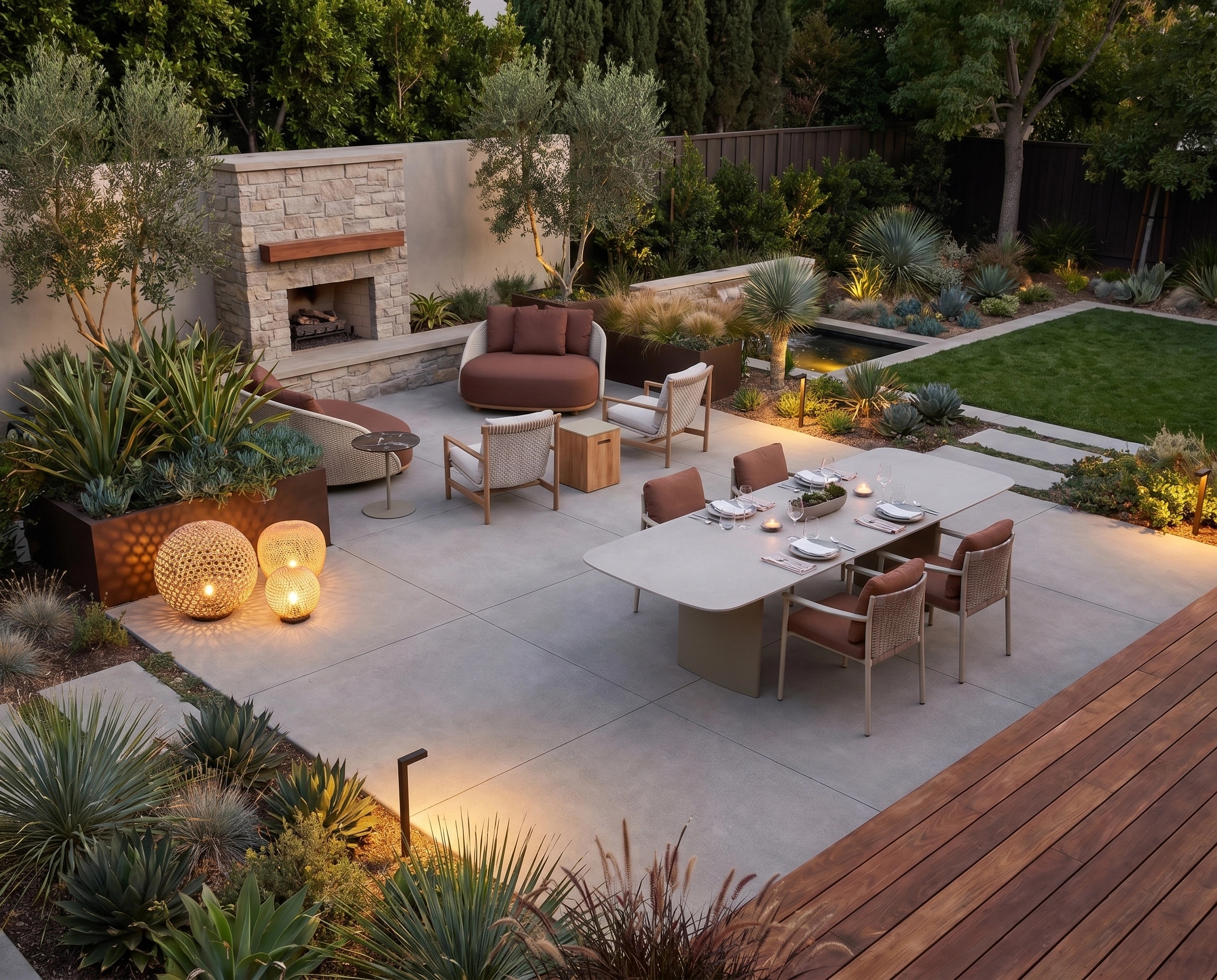 Landscape design in Contemporary Yard style — Yard by GenRoom AI