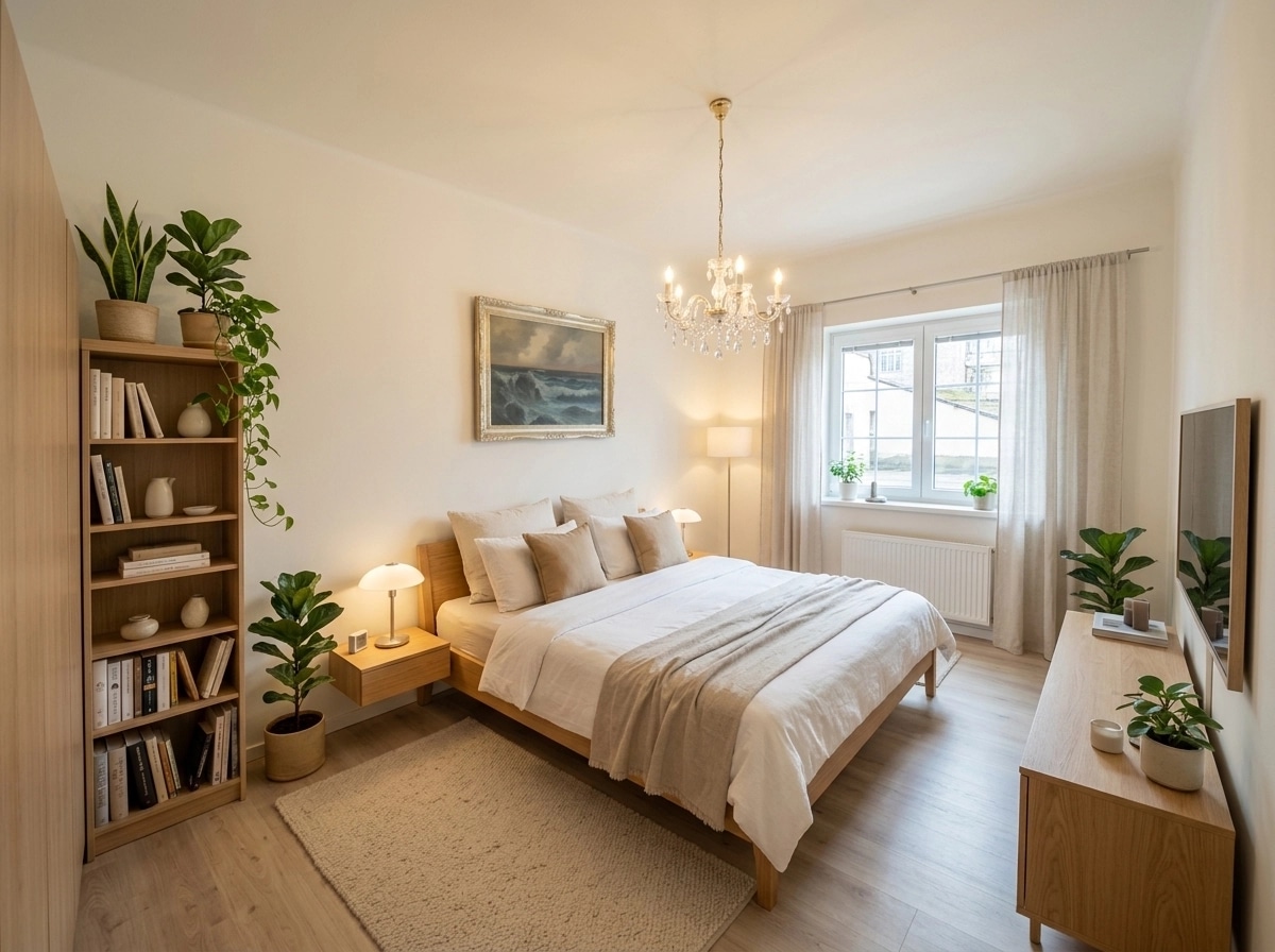 Interior design in Scandinavian style — Bedroom by GenRoom AI