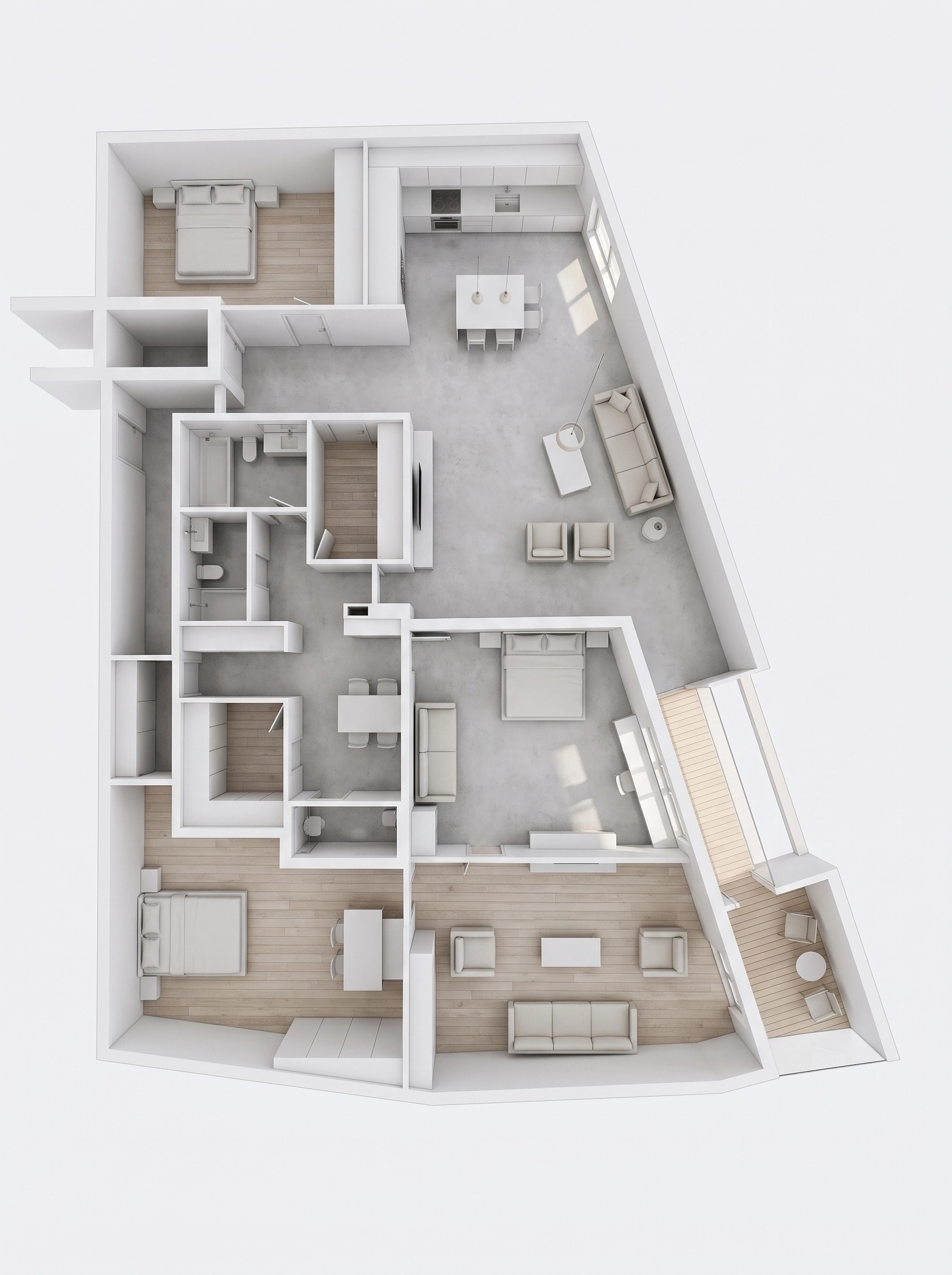 Interior design in Minimalism style — Living Room by GenRoom AI
