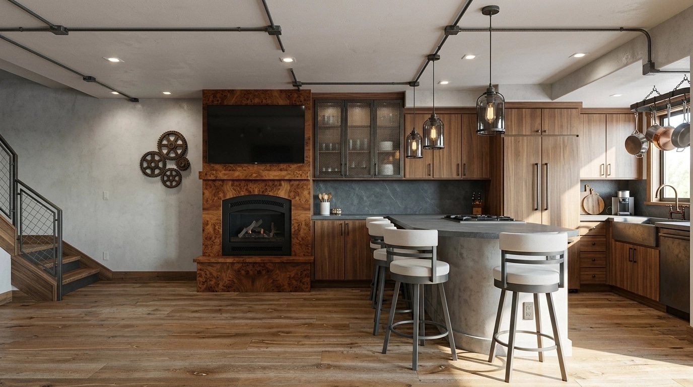 Kitchen interior in Loft / Industrial style — photo by GenRoom AI