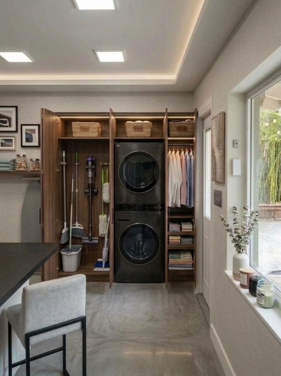 Interior design in Contemporary style — laundry by GenRoom AI