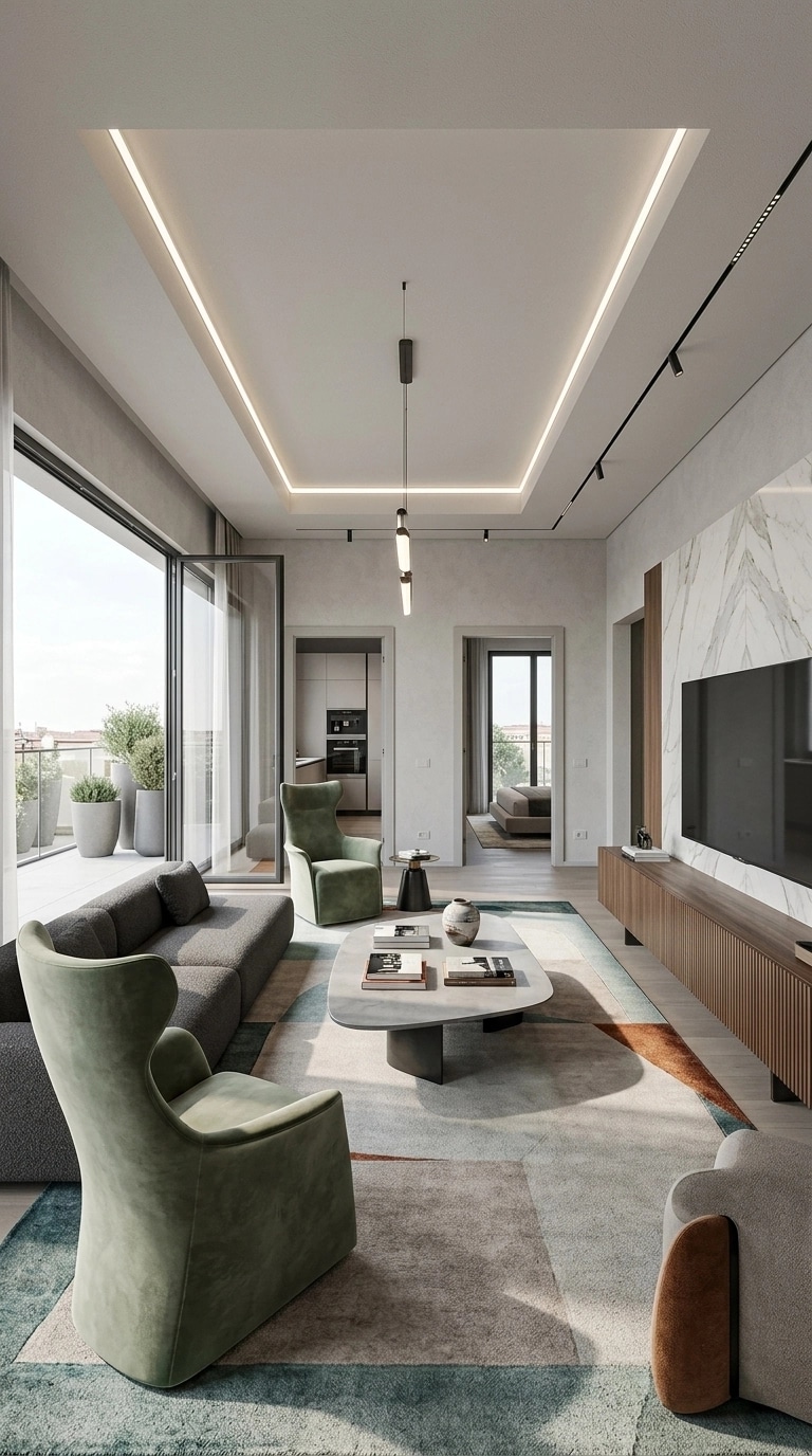 Interior design in Contemporary style — Living Room by GenRoom AI